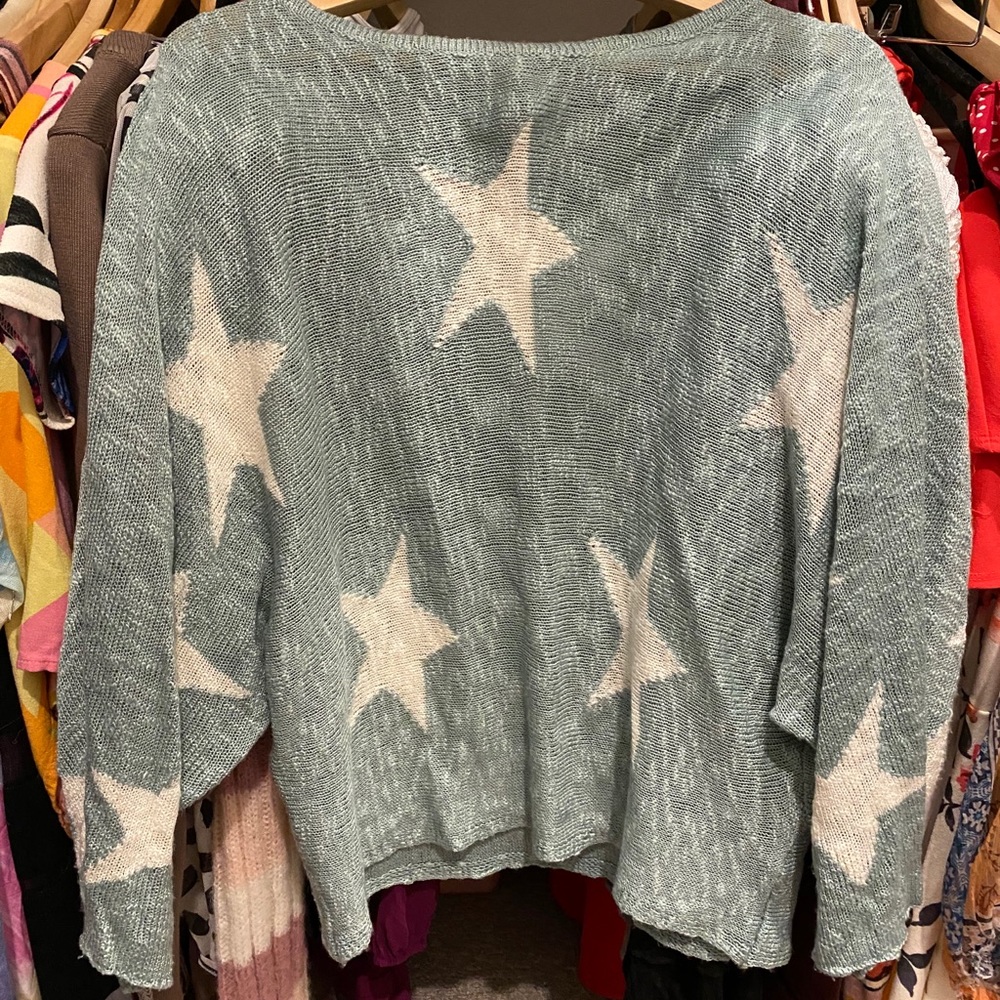 Blue and white star sweater